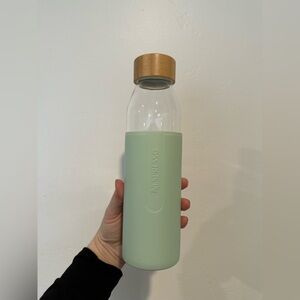 Nespresso Glass Bottle with Teal Silicone sleeve